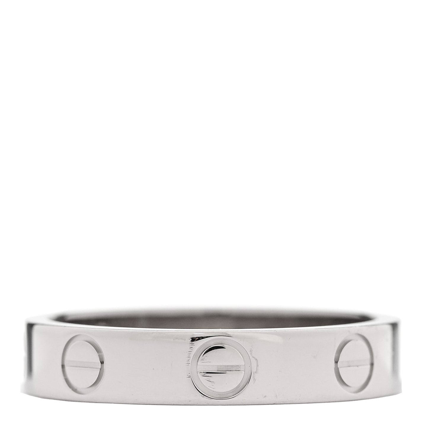 18K White Gold 3.5mm LOVE Wedding Band Ring 50 5.25