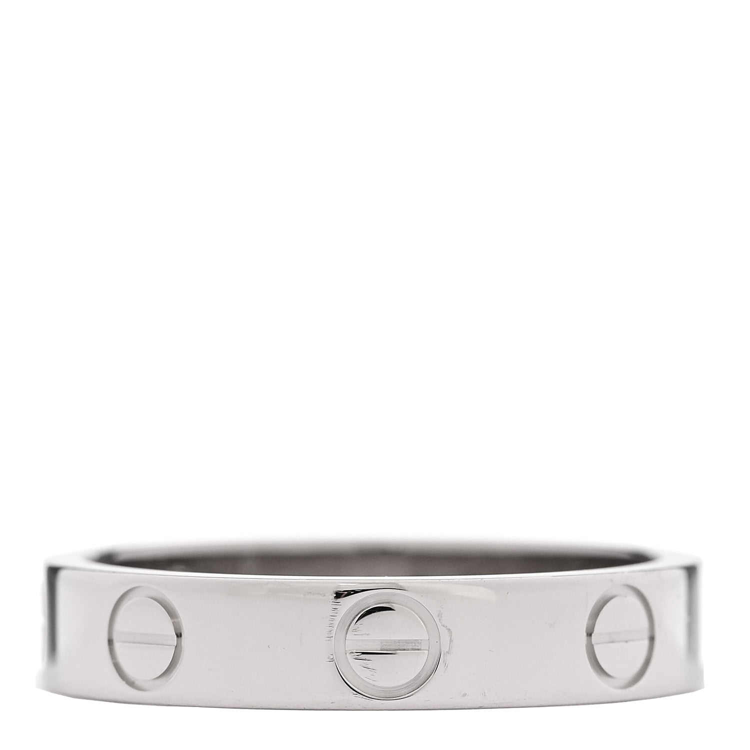 Cartier 18K White Gold 3.5mm LOVE Wedding Band Ring 50 5.25 1 of 4