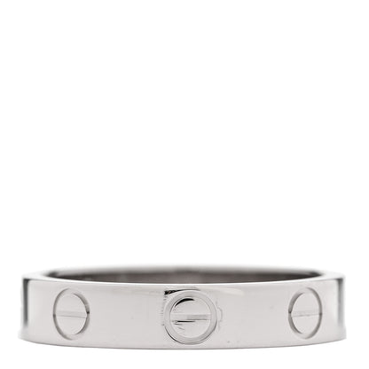 Cartier 18K White Gold 3.5mm LOVE Wedding Band Ring 50 5.25 1 of 4