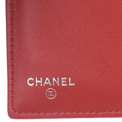 Chanel Lambskin Chevron Quilted Boy Flap Wallet Red 6 of 11