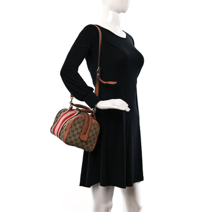Gucci Monogram Vintage Web Small Boston Beige 2 of 9