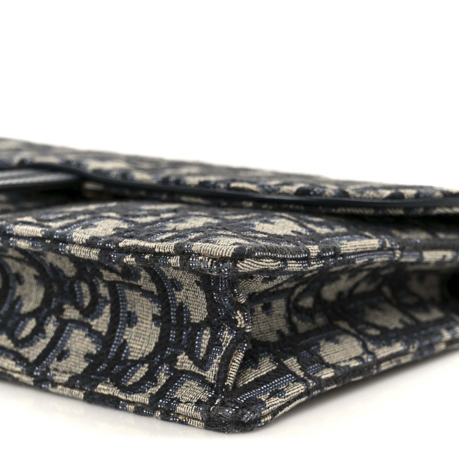 Christian Dior Oblique Saddle Chain Pouch Blue 10 of 10