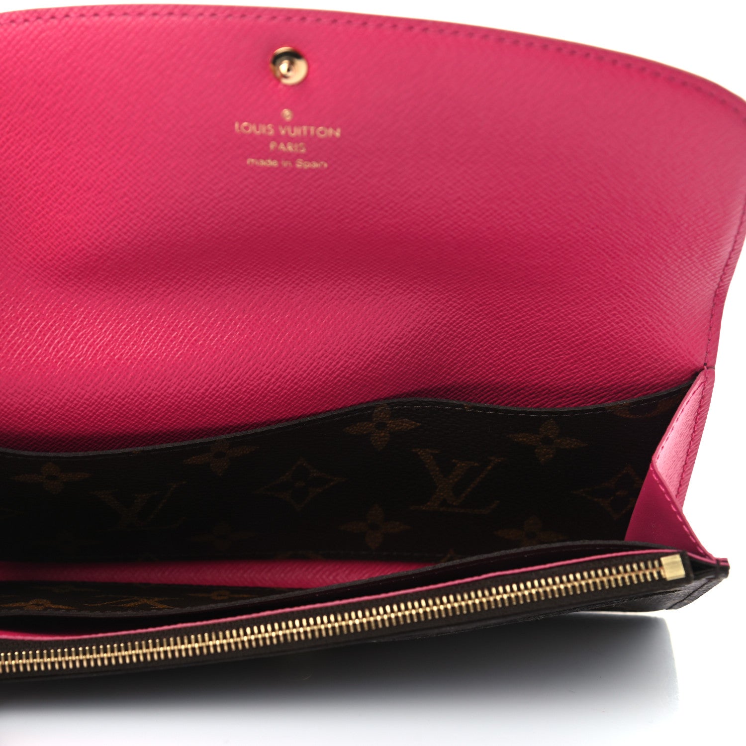 Louis Vuitton Monogram Bloom Flower Emilie Wallet Fuchsia 5 of 7