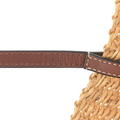 Loewe Calfskin Raffia Paulas Ibiza Small Basket Tote Bag Natural Tan 7 of 10