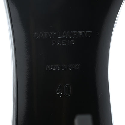 Saint Laurent Patent Calfskin Opyum Sandals 40 Black Gold 5 of 5