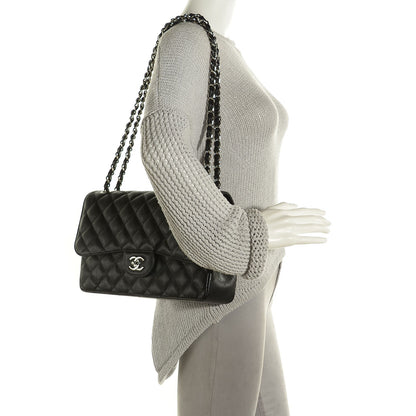 Chanel Caviar Quilted Jumbo Double Flap Black 2 of 9