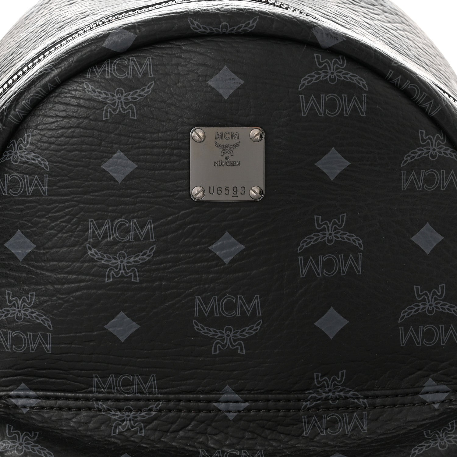 MCM Visetos Small Side Stud Stark Backpack Black 8 of 11