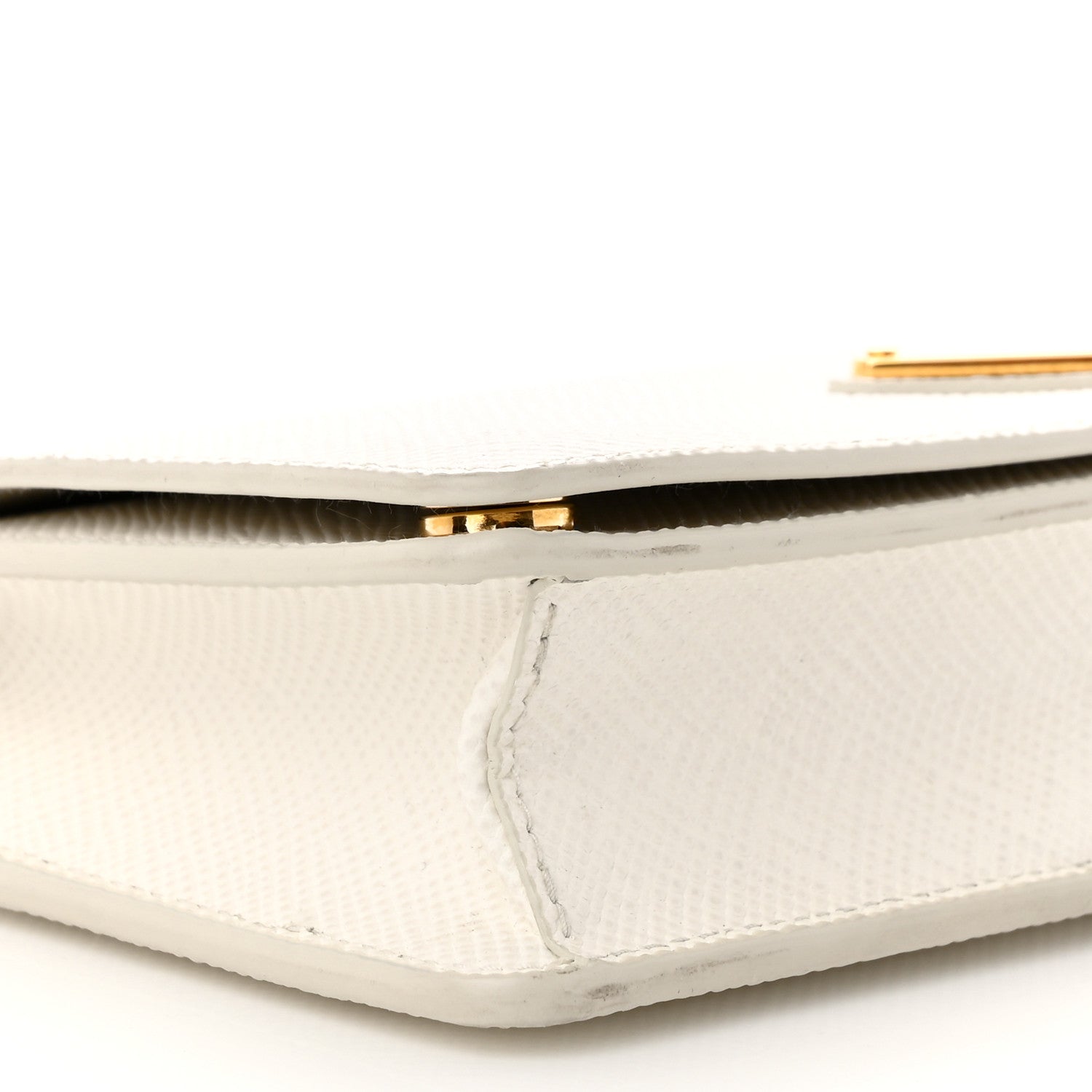 Prada Saffiano Cuir Chain Wallet White 9 of 12