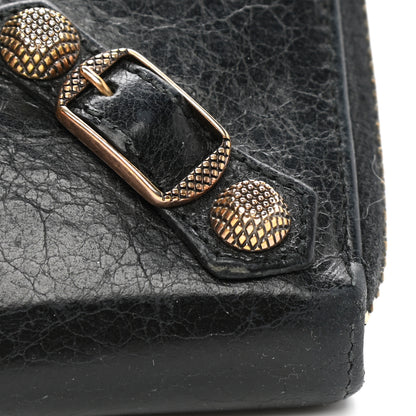 Balenciaga Agneau Giant 12 Rose Gold Hardware Continental Zip Around Wallet Black 11 of 14