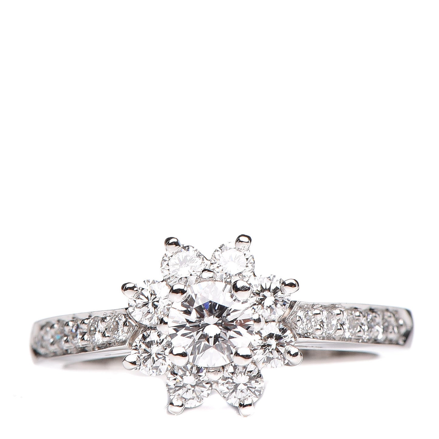 Platinum Diamond Flora Ring 48 4.5