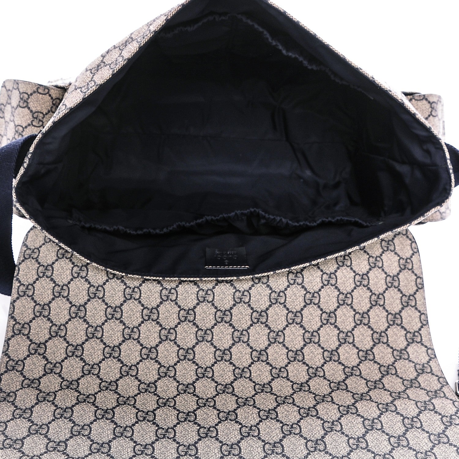 Gucci GG Plus Monogram Messenger Diaper Bag Navy 5 of 8