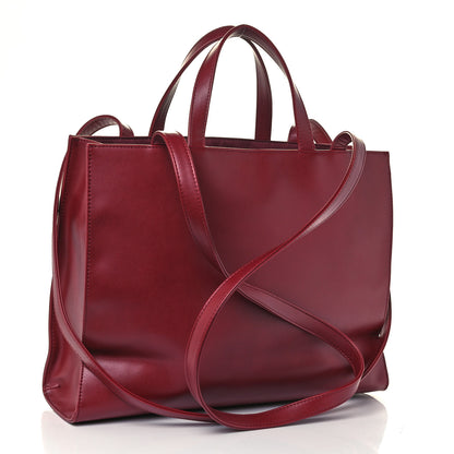 Telfar Vegan Leather Medium Shopping Bag Oxblood 3 of 11