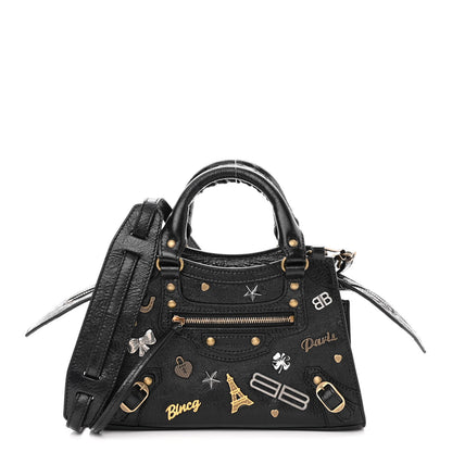 Balenciaga Agneau Neo Classic Hardware Pins Mini City Black 1 of 9