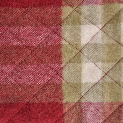 Burberry Cashmere Quilted Check Scarf Red 4 of 4