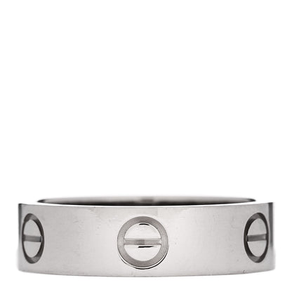 Cartier 18K White Gold 5.5mm LOVE Ring 57 8 3 of 5