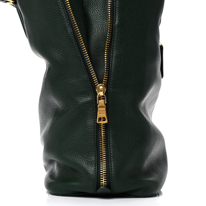 Prada Vitello Daino Side Zip Tote Foresta 17 of 17