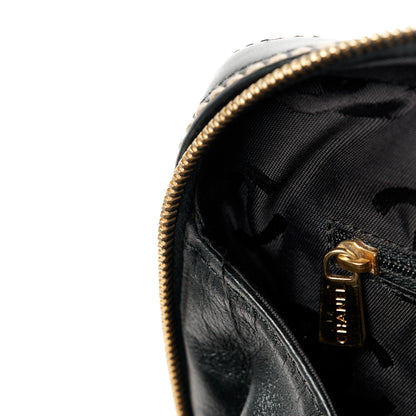 Chanel Calfskin Wild Stitch Vertical Top Handle Bag Black 11 of 12