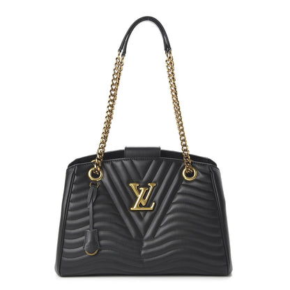 Louis Vuitton Calfskin New Wave Chain Tote Black 1 of 12