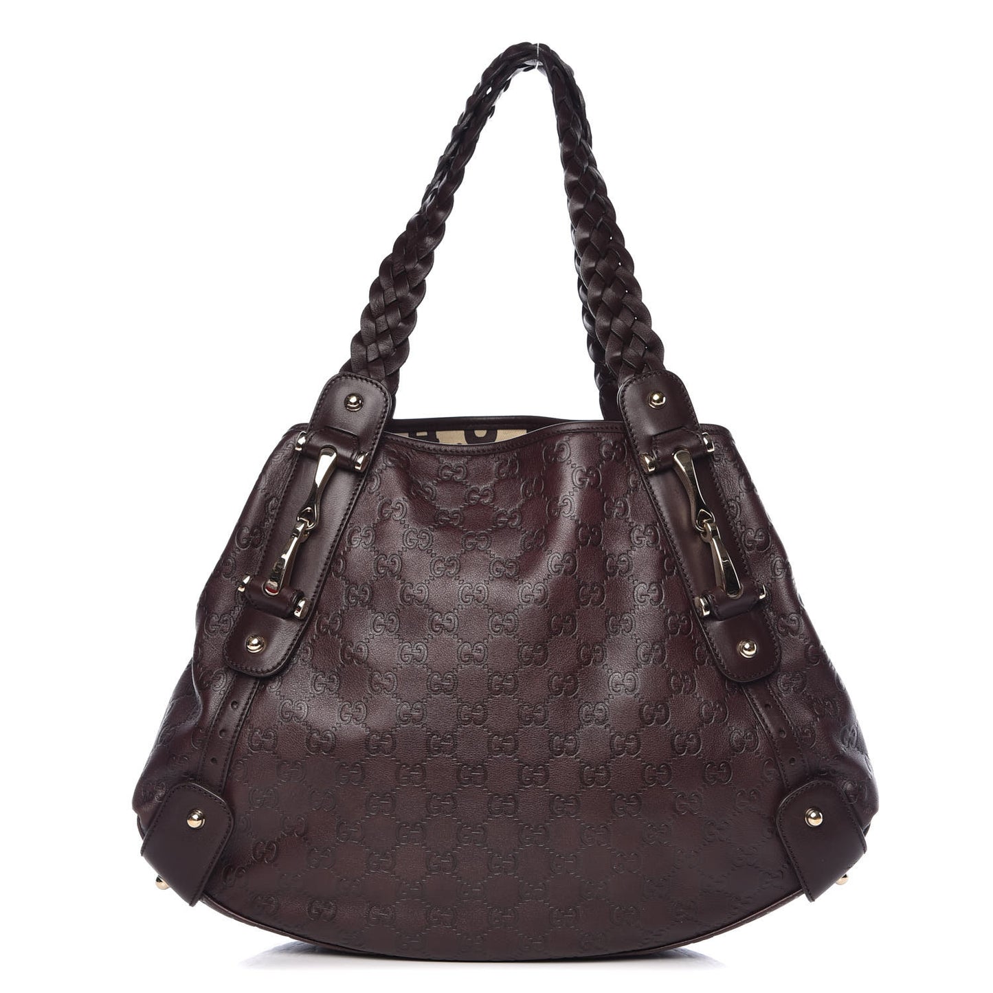 Guccissima Medium Pelham Shoulder Bag Dark Brown
