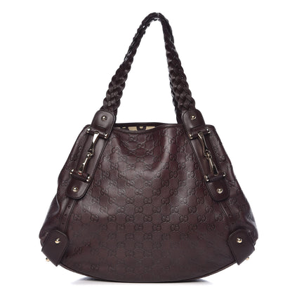 Gucci Guccissima Medium Pelham Shoulder Bag Dark Brown 1 of 12