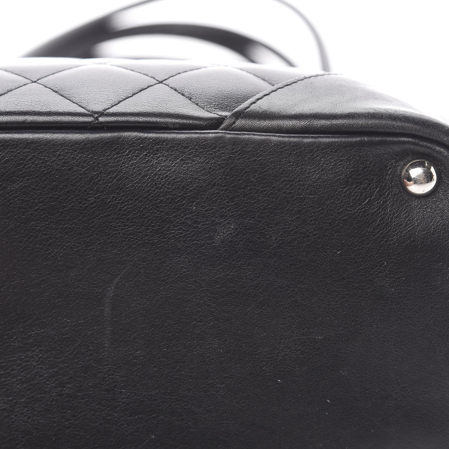 Chanel Calfskin Quilted Medium Cambon Tote Black White 11 of 12