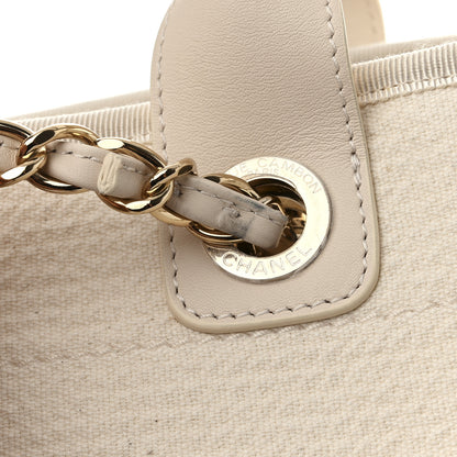 Chanel Mixed Fibers Medium Deauville Tote White 12 of 12
