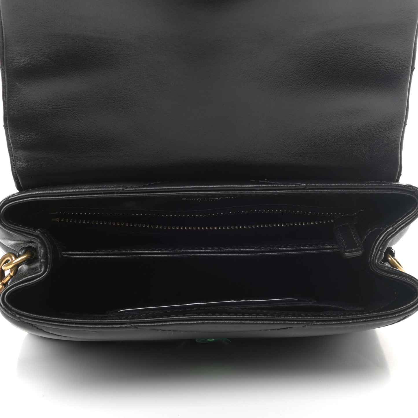 Calfskin Y Quilted Monogram Toy Loulou Crossbody Bag Black