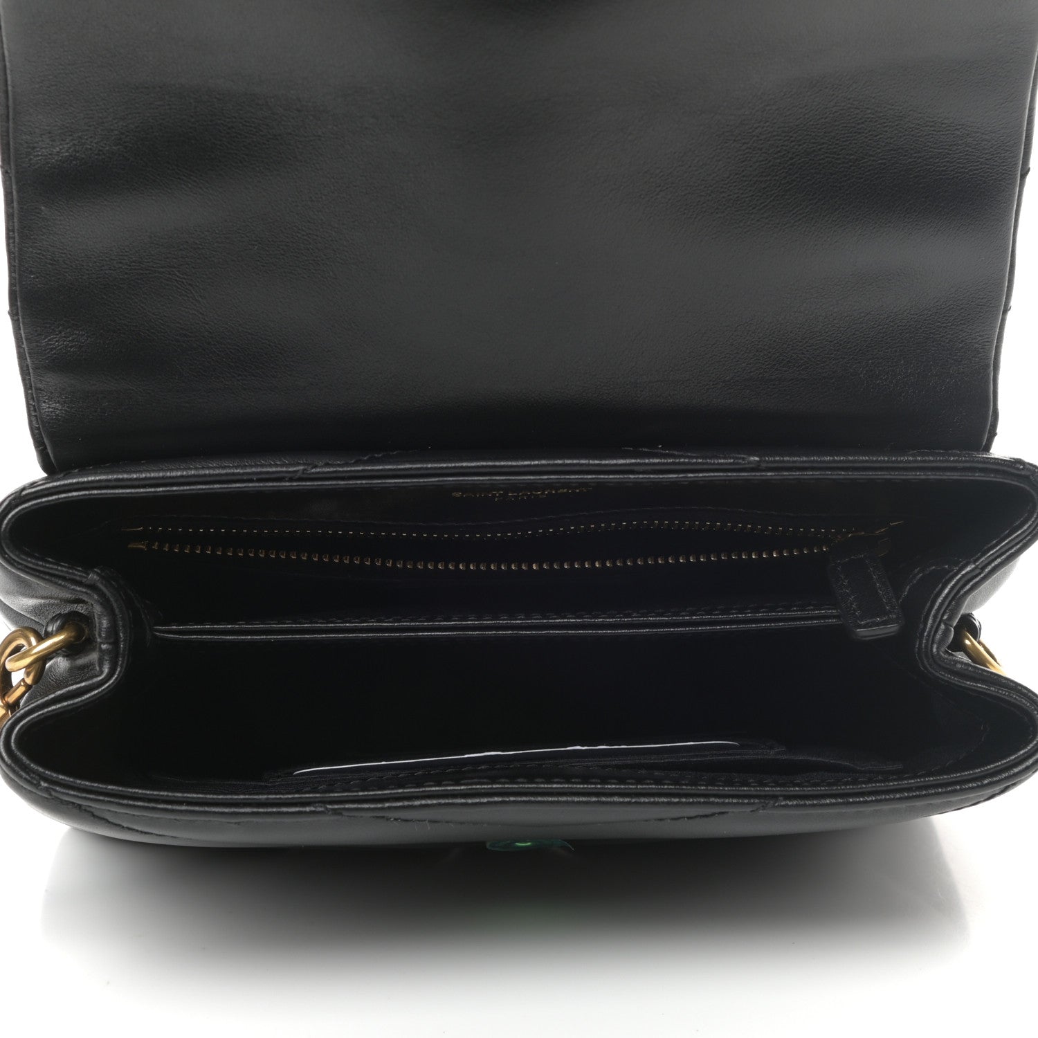 Saint Laurent Calfskin Y Quilted Monogram Toy Loulou Crossbody Bag Black 5 of 9