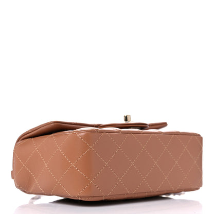 Chanel Lambskin Quilted Mini Rectangular Flap Brown 4 of 10