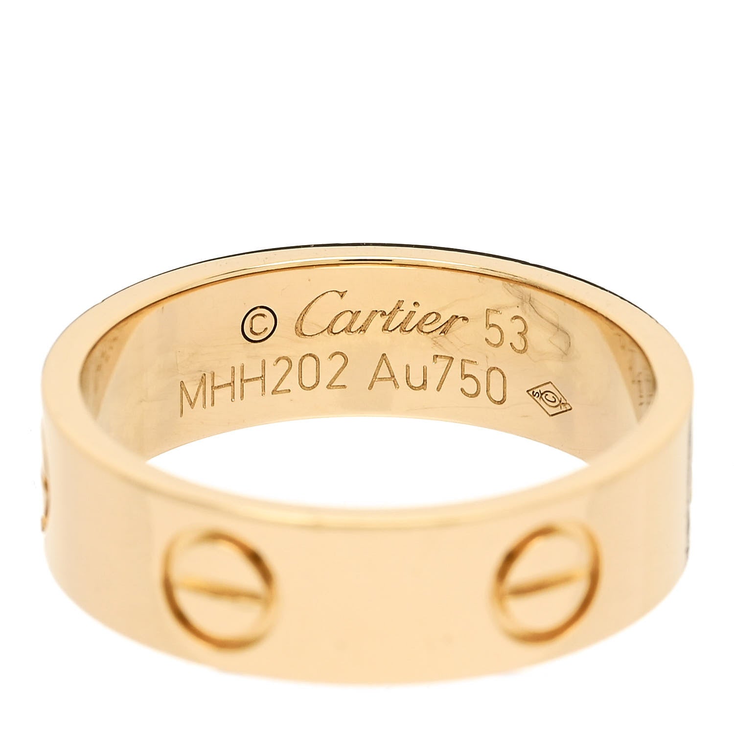 Cartier 18K Yellow Gold 5.5mm LOVE Ring 53 6.5 4 of 6