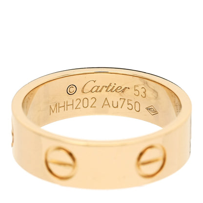 Cartier 18K Yellow Gold 5.5mm LOVE Ring 53 6.5 4 of 6