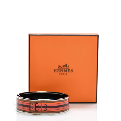 Hermes Enamel Printed Wide Nouveau Rocabar Bracelet 65 Monorouge 6 of 6