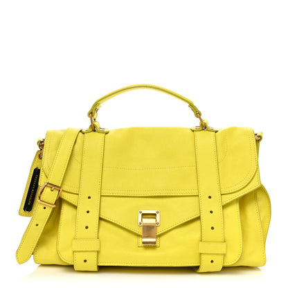 Proenza Schouler Lambskin Medium PS1 Satchel Citron 1 of 19