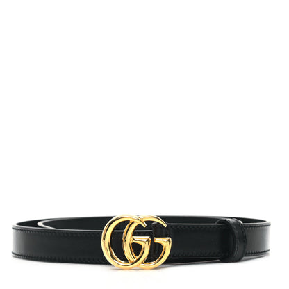 Gucci Calfskin Double G 20mm Belt 75 30 Black 1 of 4