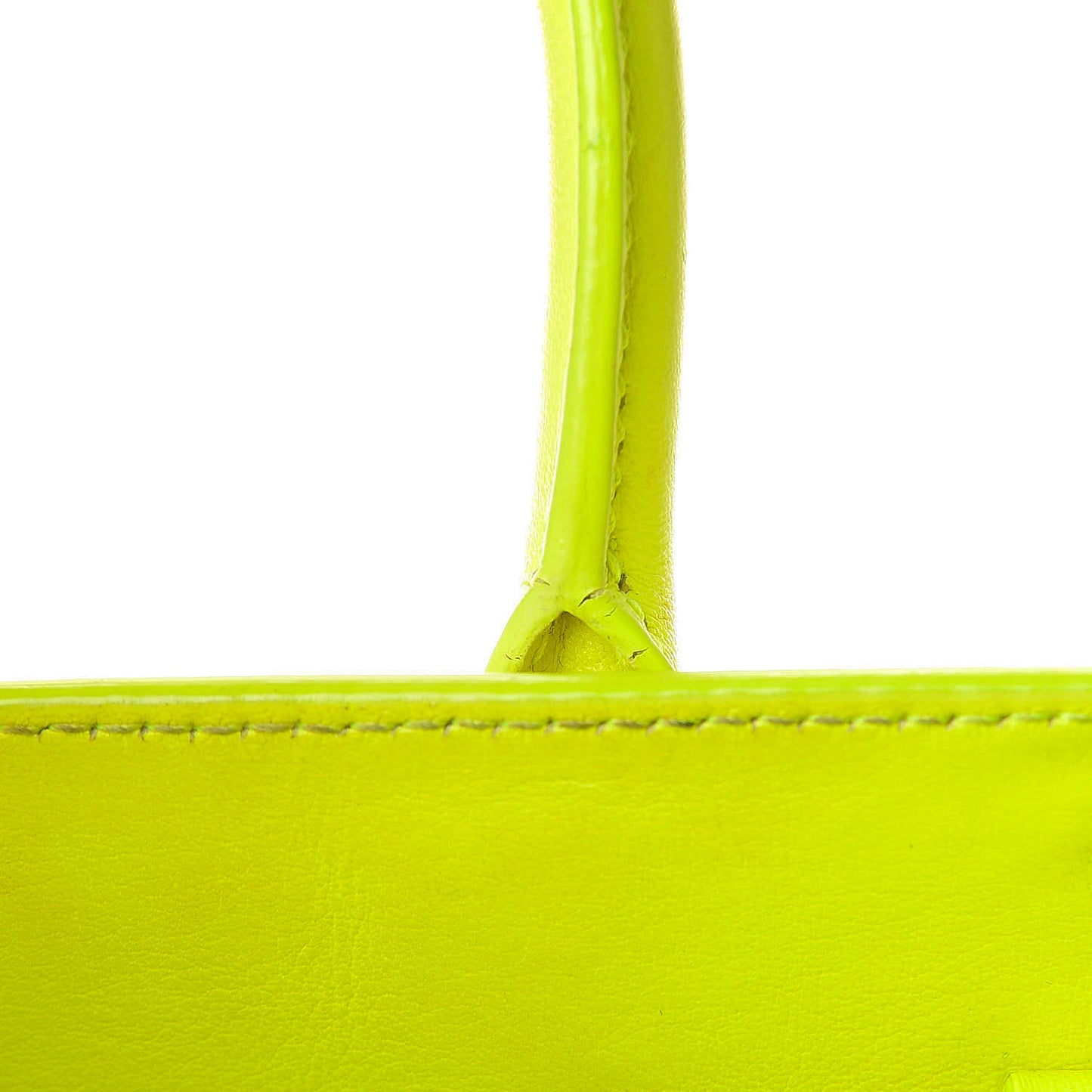 Calfskin Nano Sac De Jour Neon Yellow