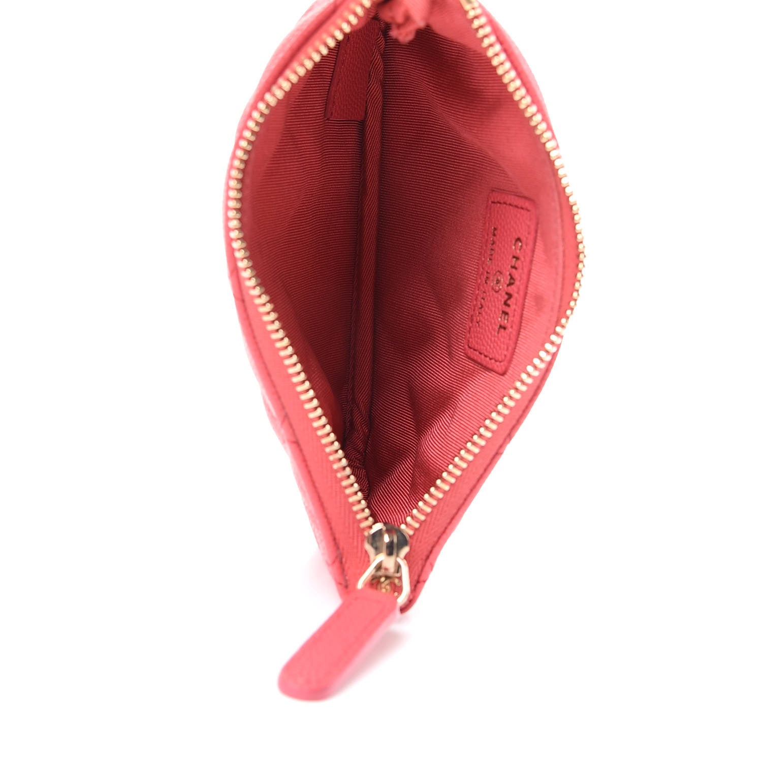Chanel Caviar Quilted Small Cosmetic Case Dark Pink 3 of 8