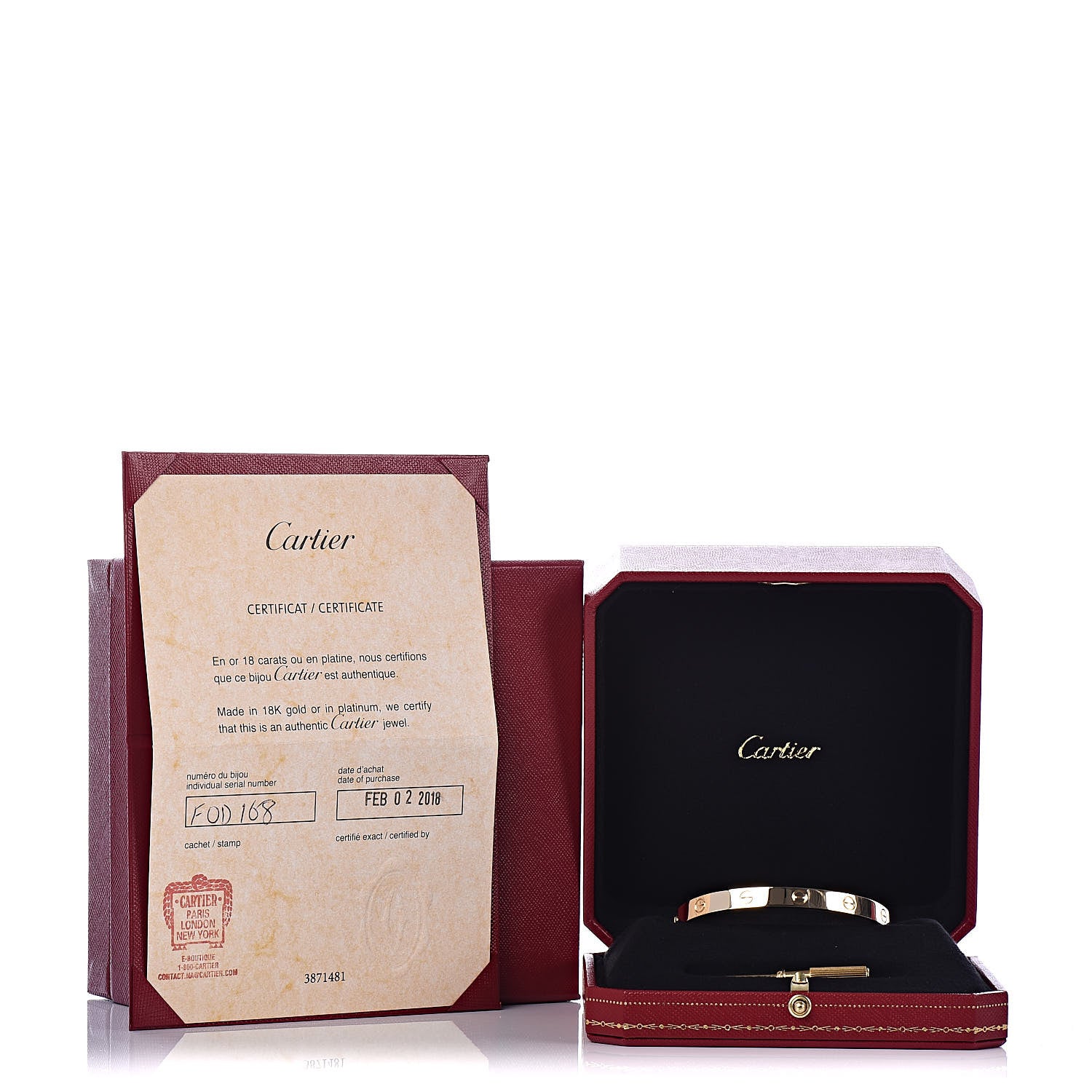 Cartier 18K Yellow Gold LOVE Bracelet 18 7 of 7