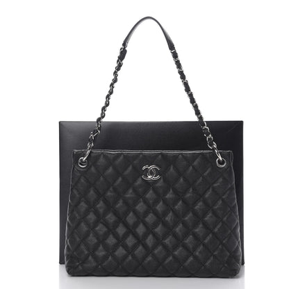 Chanel Caviar Quilted CC Shopping Tote Black 11 of 11