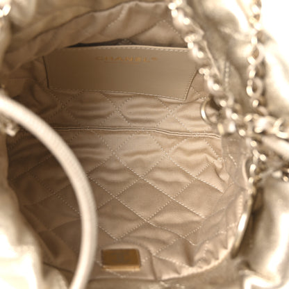 Chanel Metallic Lambskin Quilted Mini Chanel 22 Golden 5 of 10