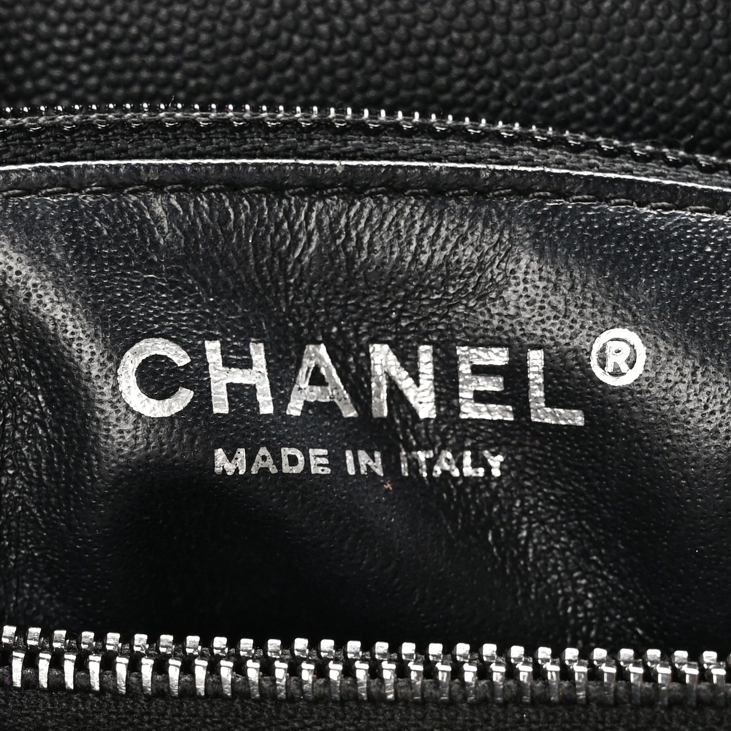 Caviar Lizard Quilted Medium Coco Handle Flap Black