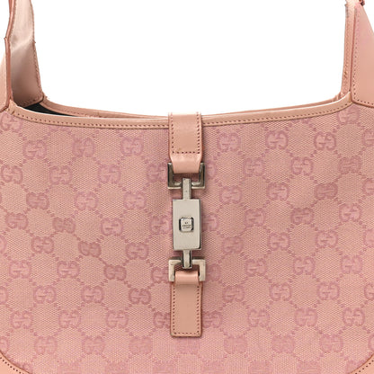 Gucci Monogram Small Jackie O Hobo Pink 8 of 13