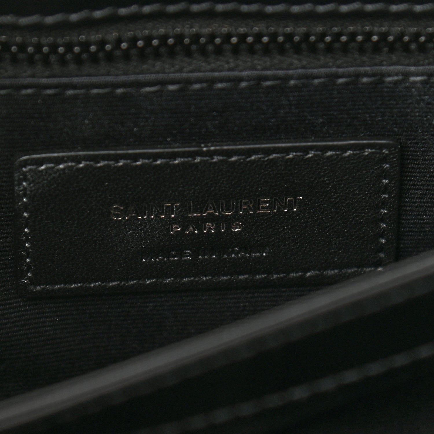 Saint Laurent Calfskin Y Quilted Monogram Toy Loulou Crossbody Bag Black 6 of 9