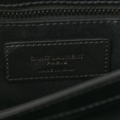 Saint Laurent Calfskin Y Quilted Monogram Toy Loulou Crossbody Bag Black 6 of 9