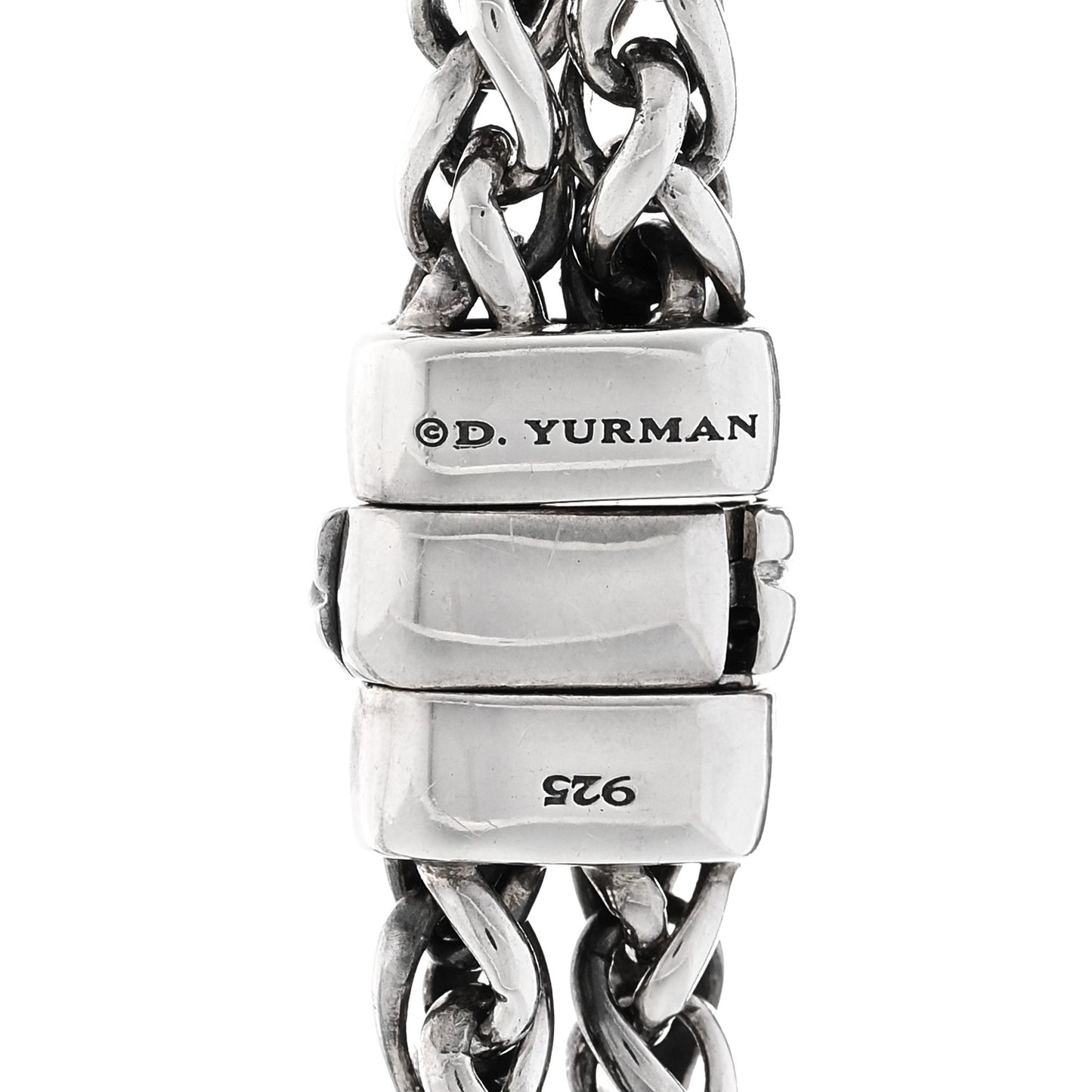 Sterling Silver Diamond 18mm Double Wheat Chain Necklace