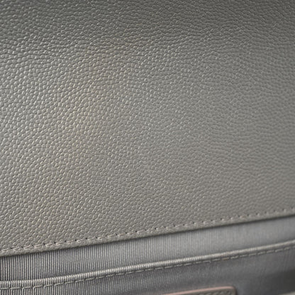 Chanel Metallic Caviar Quilted Medium Boy Flap Silver 14 of 15