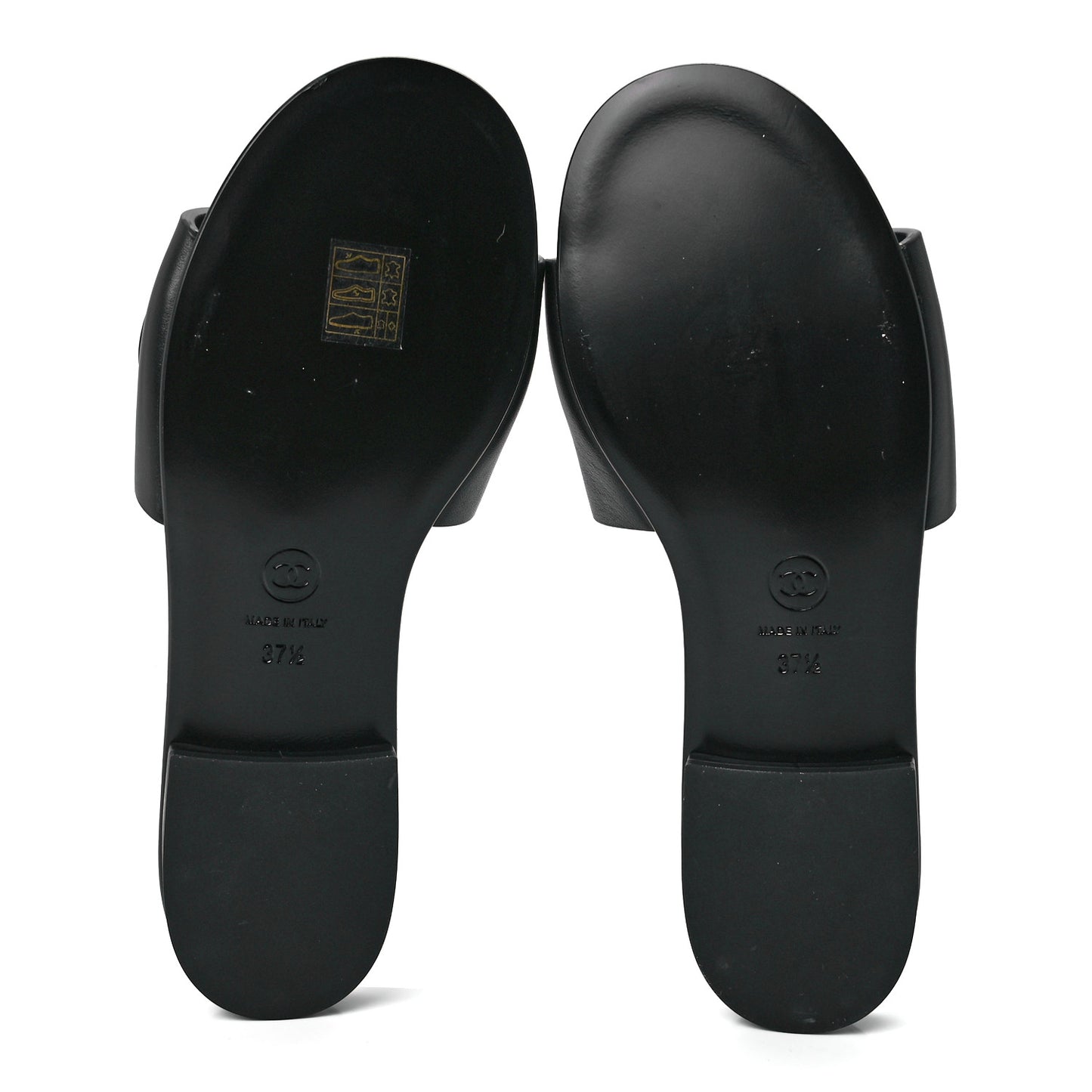 Calfskin Patent Calfskin Logo Mules 37.5 Black