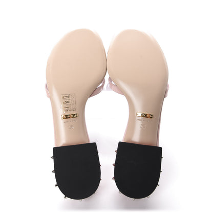 Gucci Patent GG Bow Sadie Spike Low Heel Slide Sandals 36 Perfect Pink 6 of 8