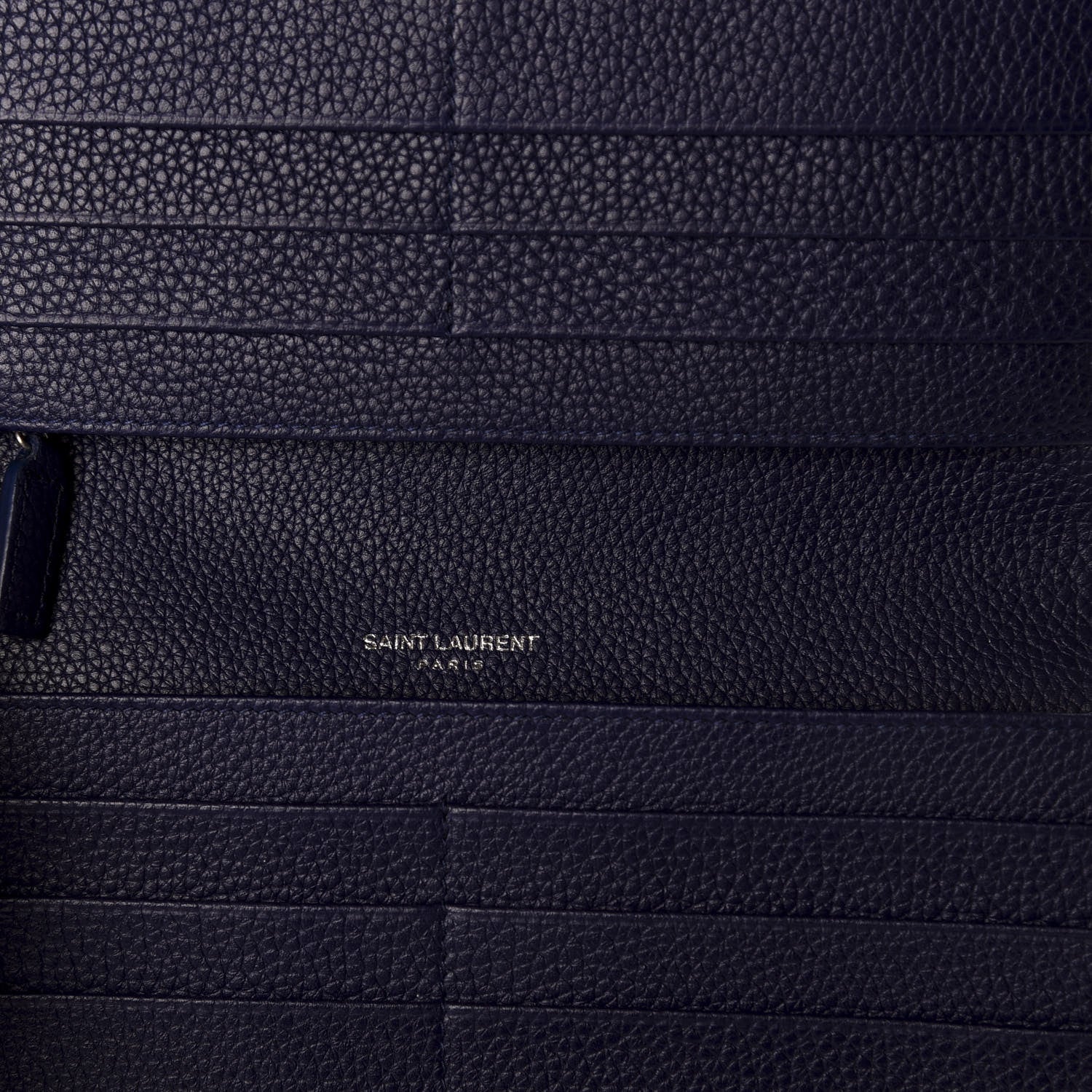 Saint Laurent Grained Calfskin Sac De Jour Souple Thin Wallet Saphir 7 of 7