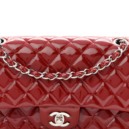Chanel Patent Quilted Medium Double Flap Red 8 of 10
