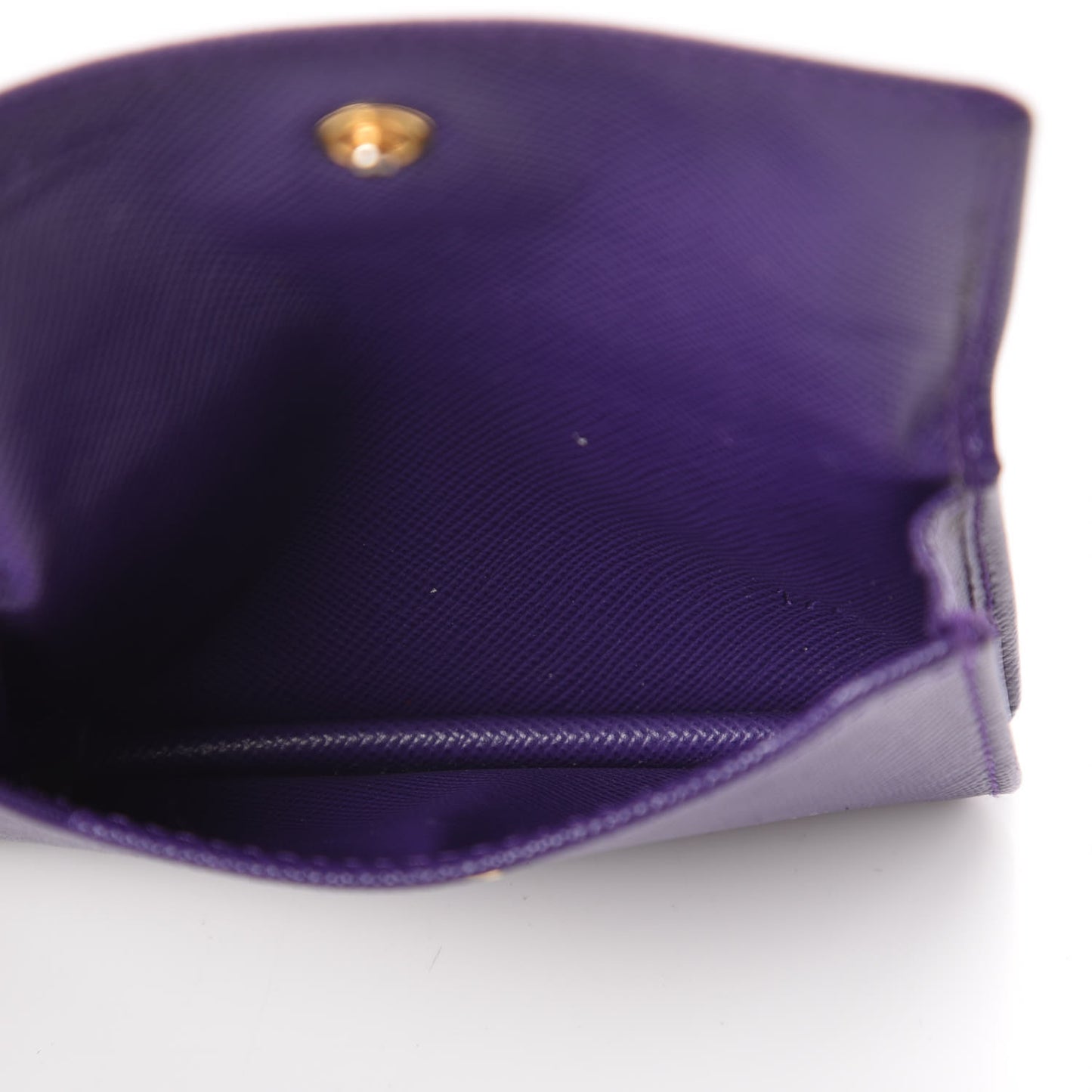 Saffiano Metal Flap Card Holder Viola